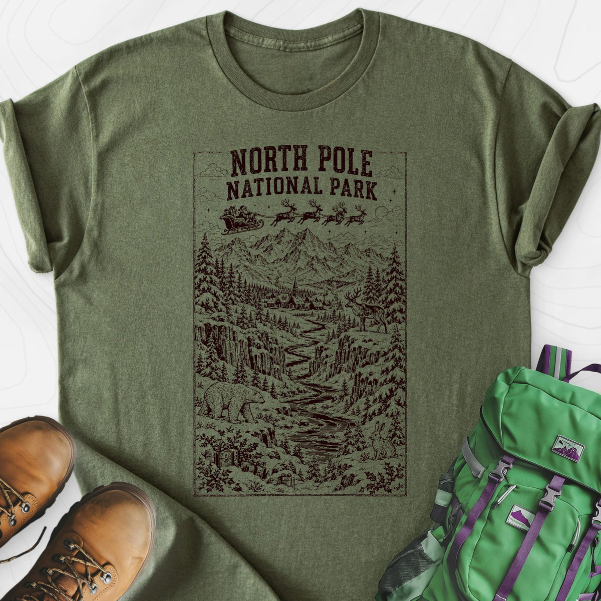 North Pole National Park Lightweight T-Shirt Gift For Hiker