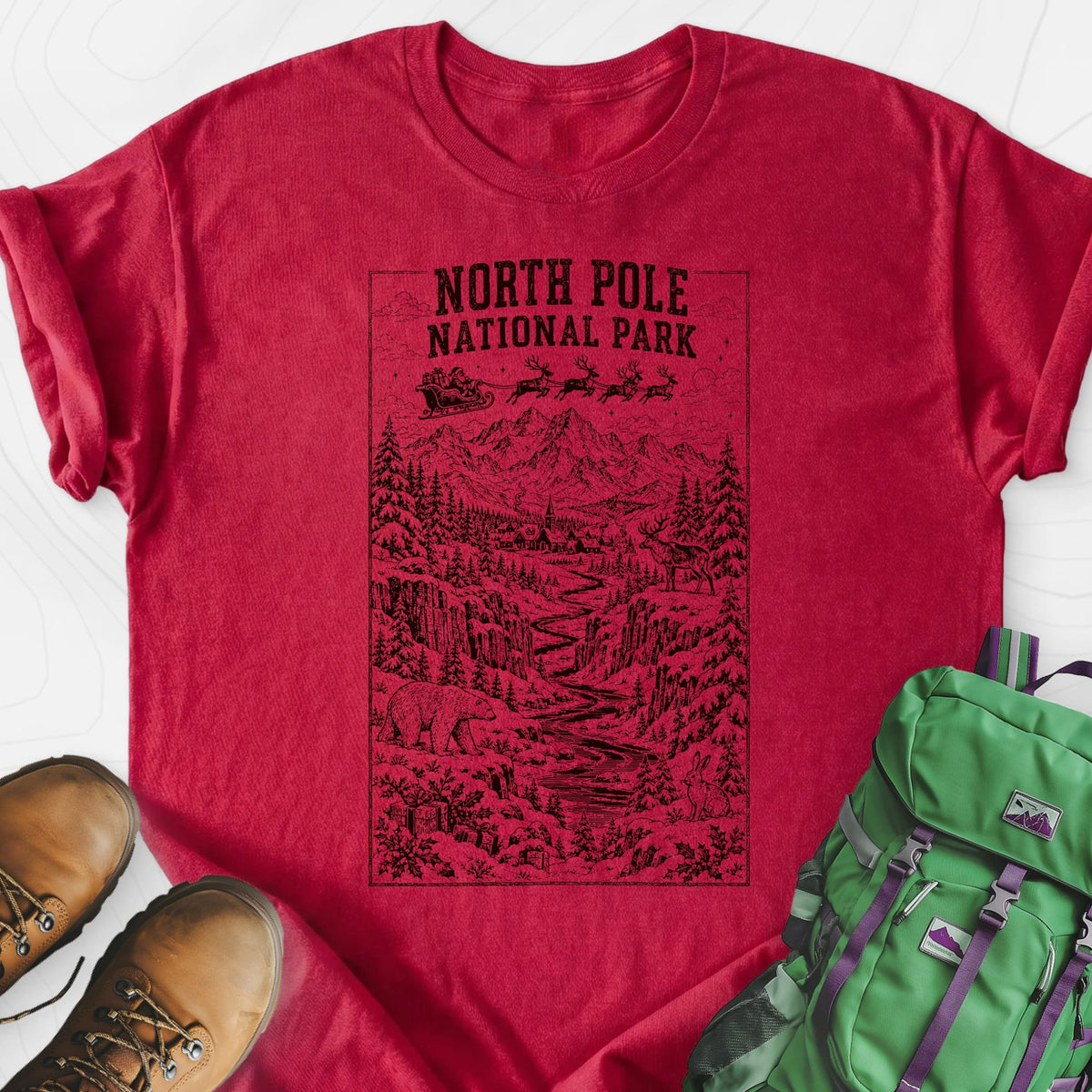 North Pole National Park Lightweight T-Shirt Gift For Hiker