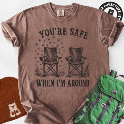 Safe When I'm Around T-Shirt Gift For Hiker