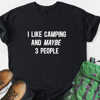 I Like Camping... Lightweight T-Shirt Gift For Hiker
