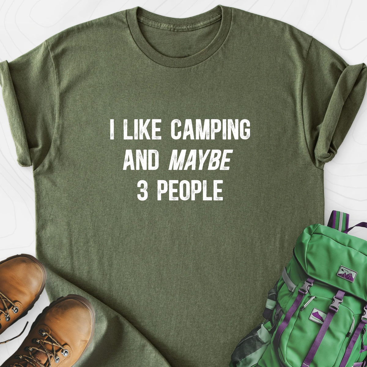 I Like Camping... Lightweight T-Shirt Gift For Hiker
