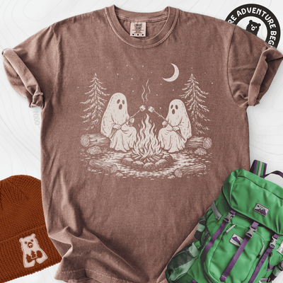 The Ghostly Campfire T-Shirt Gift For Hiker