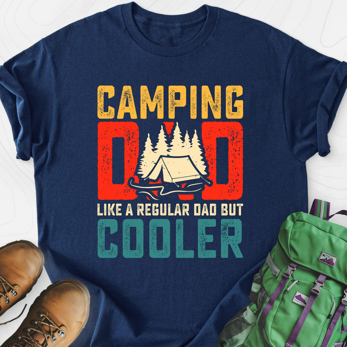 Camping Dad Lightweight T-Shirt Gift For Hiker