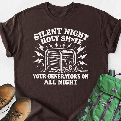Silent Night Generator Lightweight T-Shirt Gift For Hiker