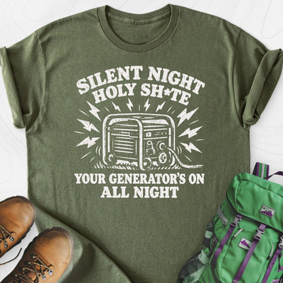 Silent Night Generator Lightweight T-Shirt Gift For Hiker