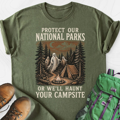 Haunted National Parks Lightweight T-Shirt Gift For Hiker
