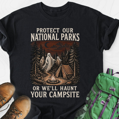 Haunted National Parks Lightweight T-Shirt Gift For Hiker
