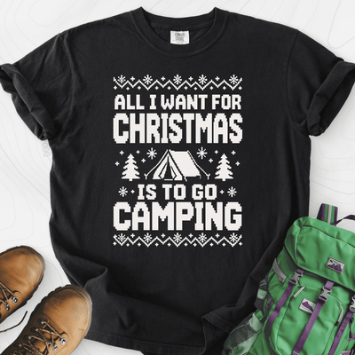 Christmas Camping Wish T-Shirt Gift For Hiker