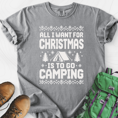 Christmas Camping Wish T-Shirt Gift For Hiker