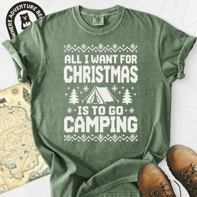 Christmas Camping Wish T-Shirt Gift For Hiker