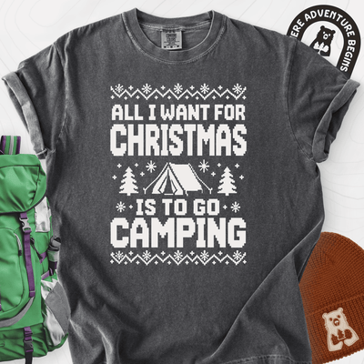 Christmas Camping Wish T-Shirt Gift For Hiker