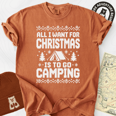 Christmas Camping Wish T-Shirt Gift For Hiker