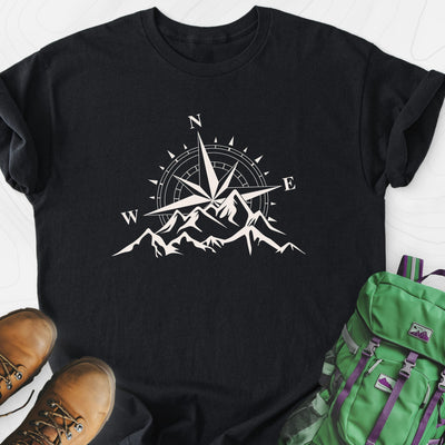 Compass Sunset Lightweight T-Shirt Gift For Hiker