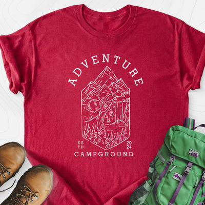 Adventure Campground Lightweight T-Shirt Gift For Hiker