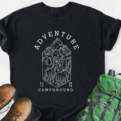 Adventure Campground Lightweight T-Shirt Gift For Hiker