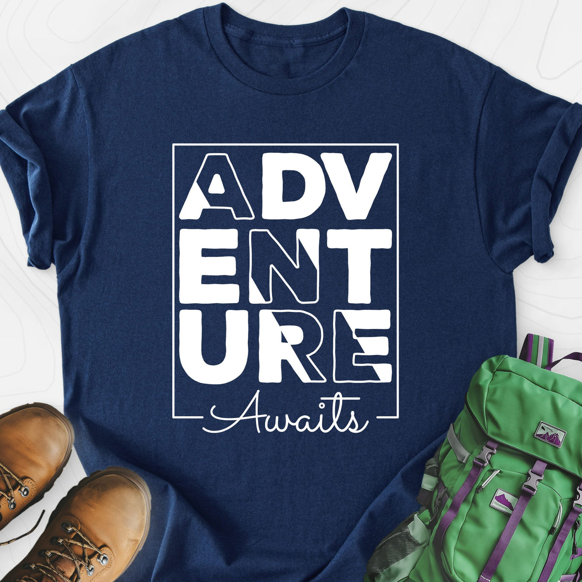 Adventure Awaits Lightweight T-Shirt Gift For Hiker