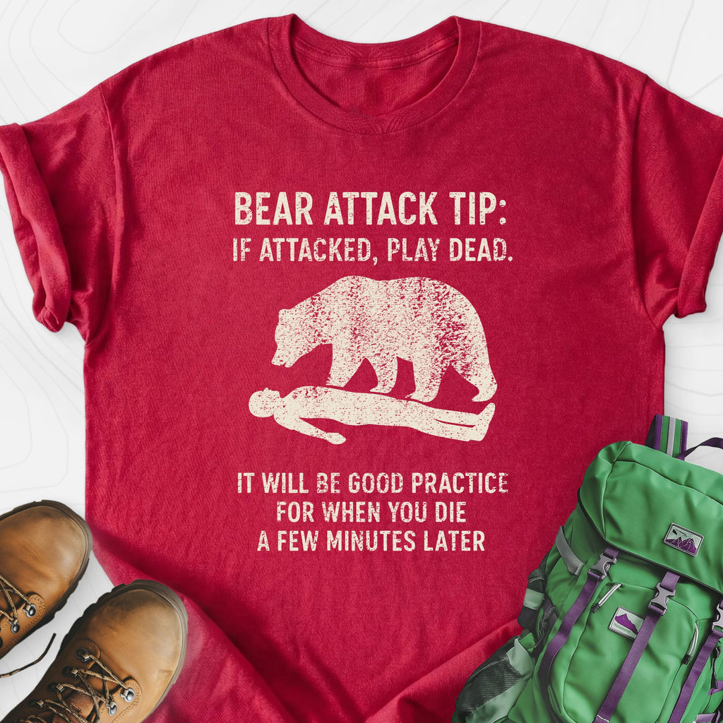 Bear Attack Tip Lightweight T-Shirt Gift For Hiker
