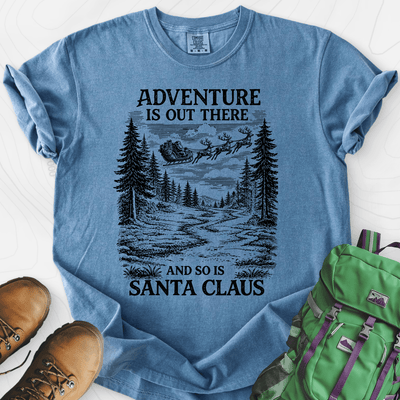 Santa Adventure Awaits T-Shirt Gift For Hiker