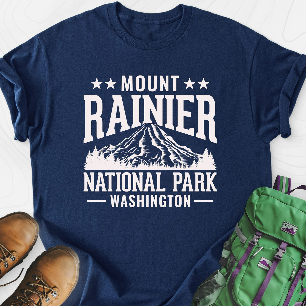 Mount Rainier Lightweight T-Shirt Gift For Hiker