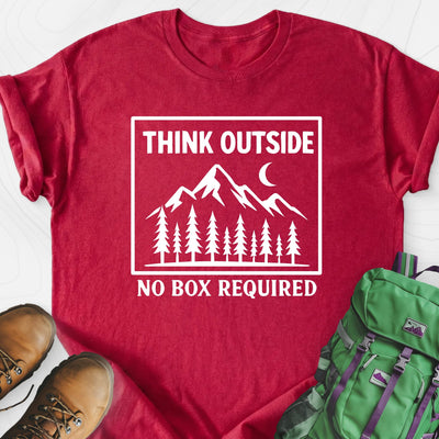 Think Outside Lightweight T-Shirt Gift For Hiker