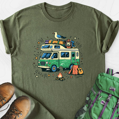 Adventure Camper Lightweight T-Shirt Gift For Hiker