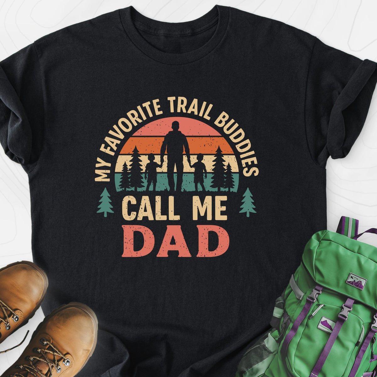 Trail Buddies Call Me Dad Lightweight T-Shirt Gift For Hiker