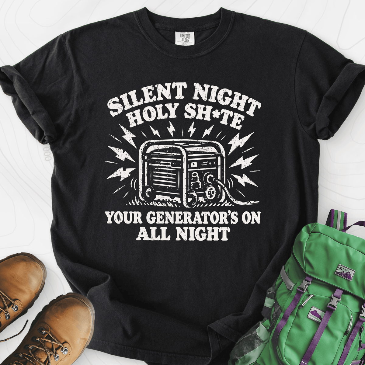 Silent Night Generator T-Shirt Gift For Hiker