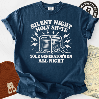 Silent Night Generator T-Shirt Gift For Hiker