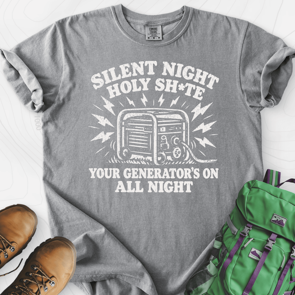 Silent Night Generator T-Shirt Gift For Hiker