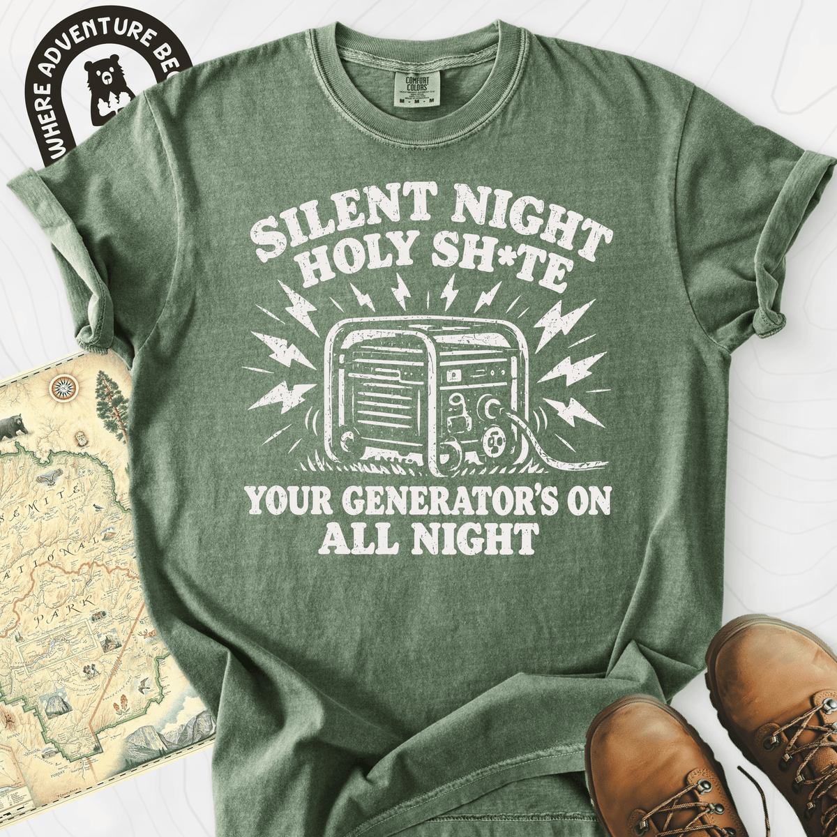 Silent Night Generator T-Shirt Gift For Hiker