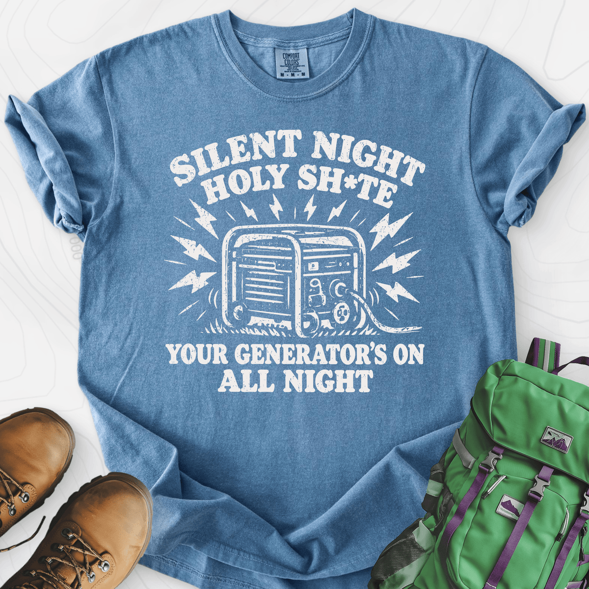 Silent Night Generator T-Shirt Gift For Hiker