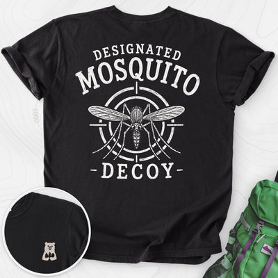 Designated Mosquito Decoy Back Print T-shirt Gift For Hiker
