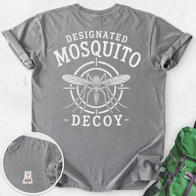 Designated Mosquito Decoy Back Print T-shirt Gift For Hiker
