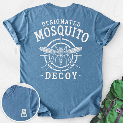 Designated Mosquito Decoy Back Print T-shirt Gift For Hiker