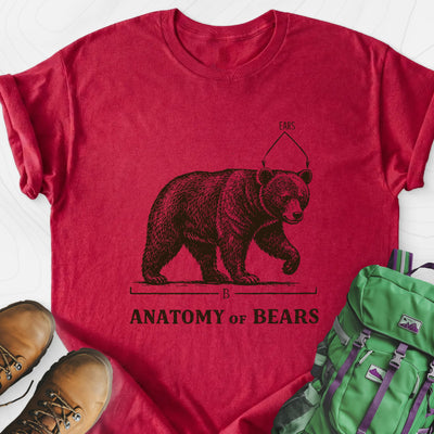 Bear Anatomy Lightweight T-Shirt Gift For Hiker