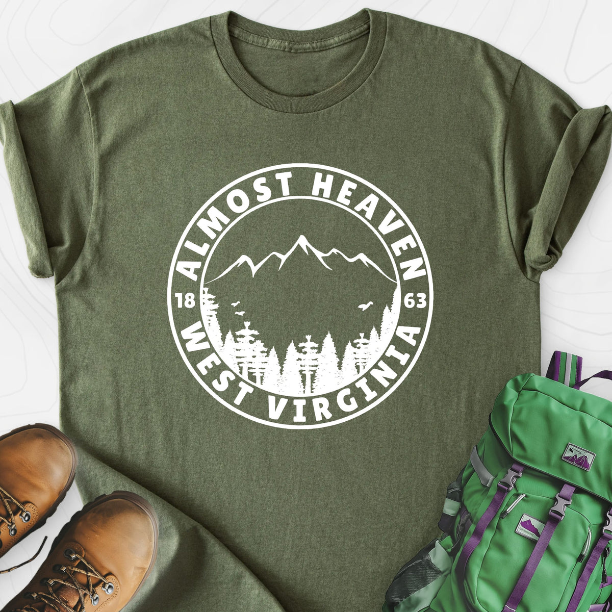 Almost Heaven Lightweight T-Shirt Gift For Hiker