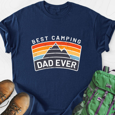 Best Camping Dad Ever Lightweight T-Shirt Gift For Hiker