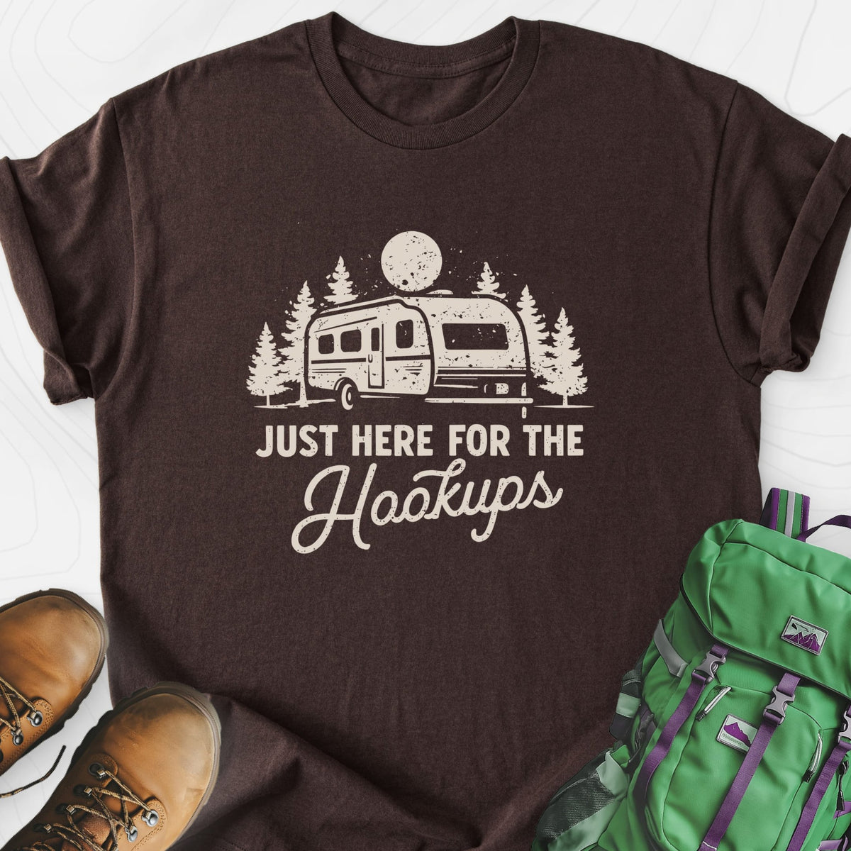 Here for the Hookups Lightweight T-Shirt Gift For Hiker