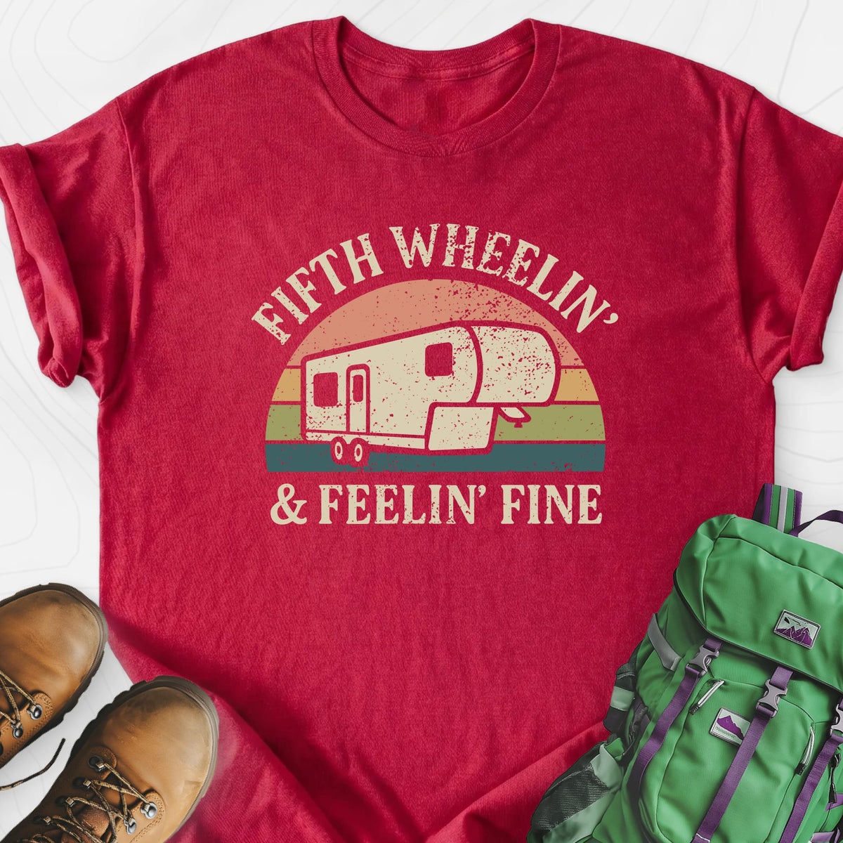 Fifth Wheelin' Lightweight T-Shirt Gift For Hiker