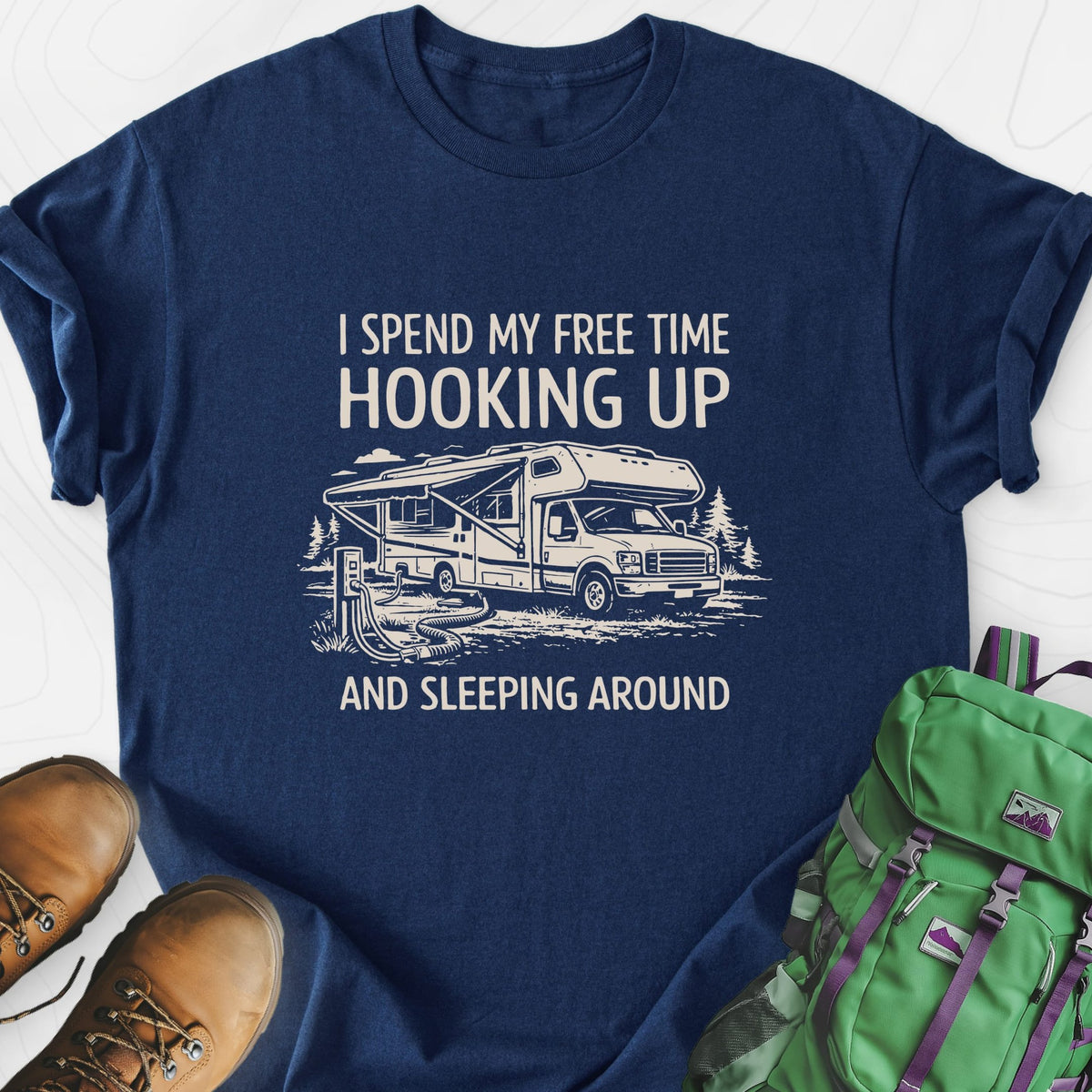 Sleeping Around Lightweight T-Shirt Gift For Hiker