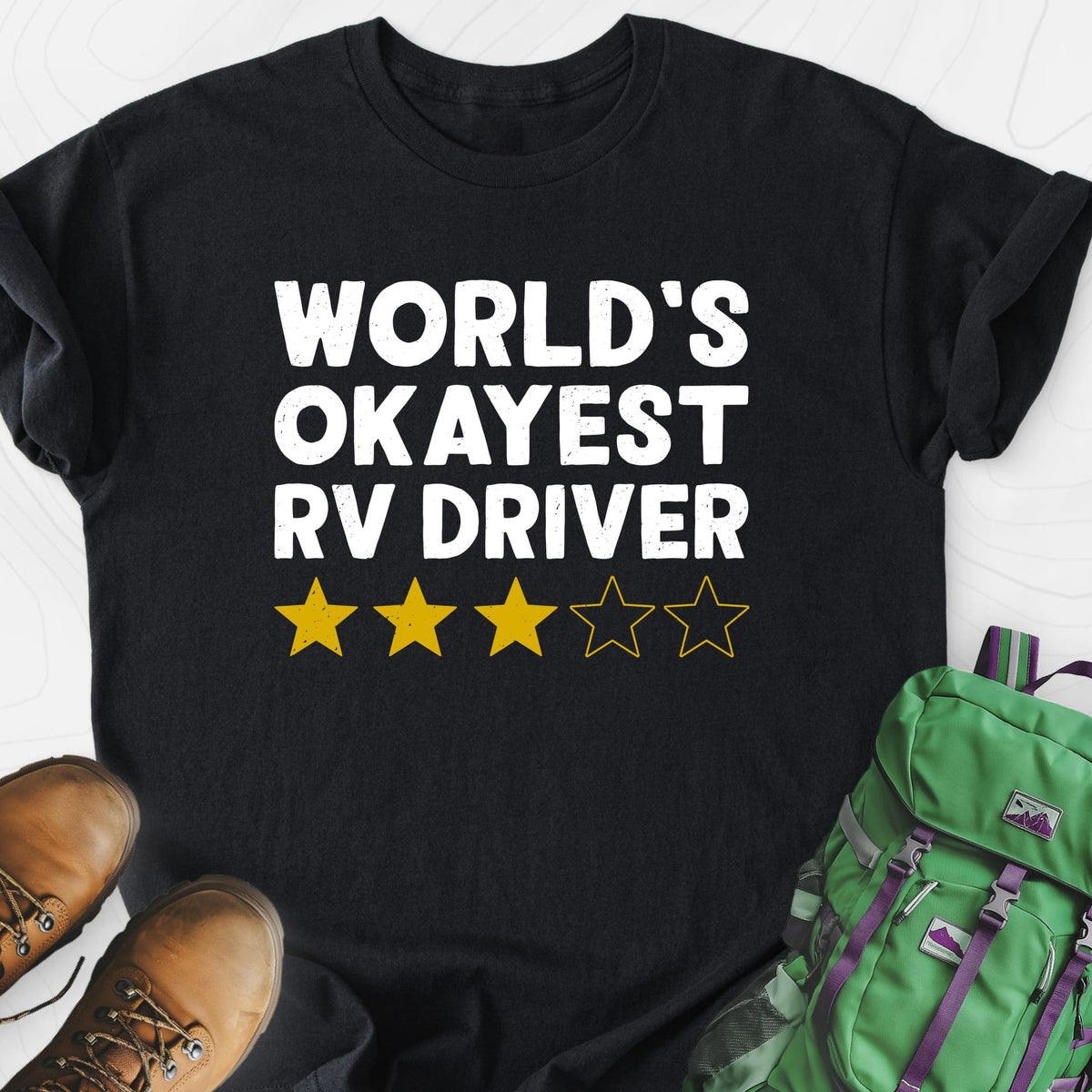 World’s Okayest RV Driver Lightweight T-Shirt Gift For Hiker