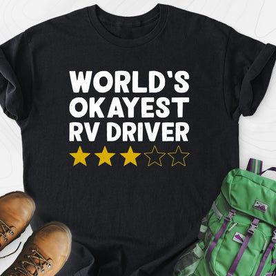 World’s Okayest RV Driver Lightweight T-Shirt Gift For Hiker