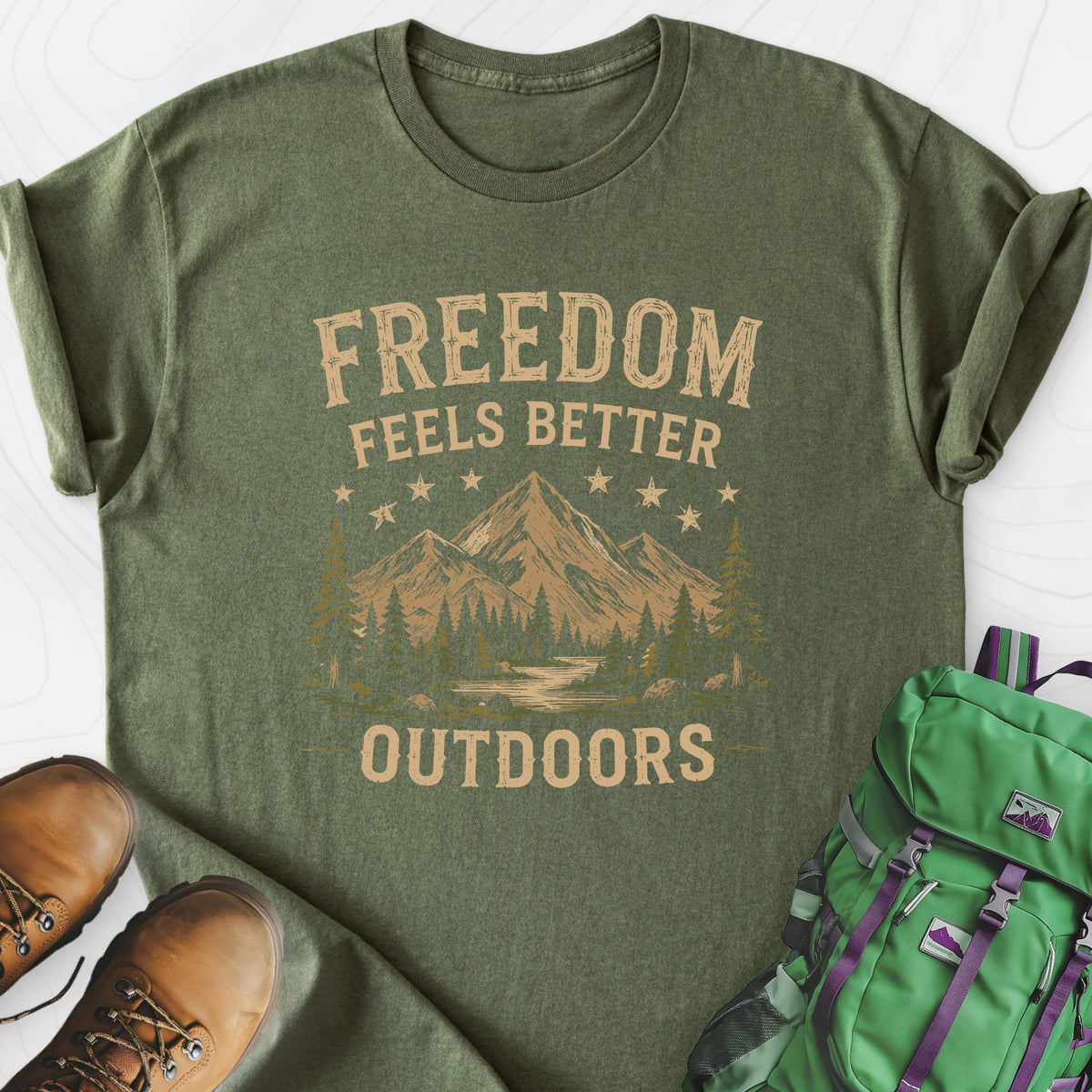 Freedom Outdoors Lightweight T-Shirt Gift For Hiker