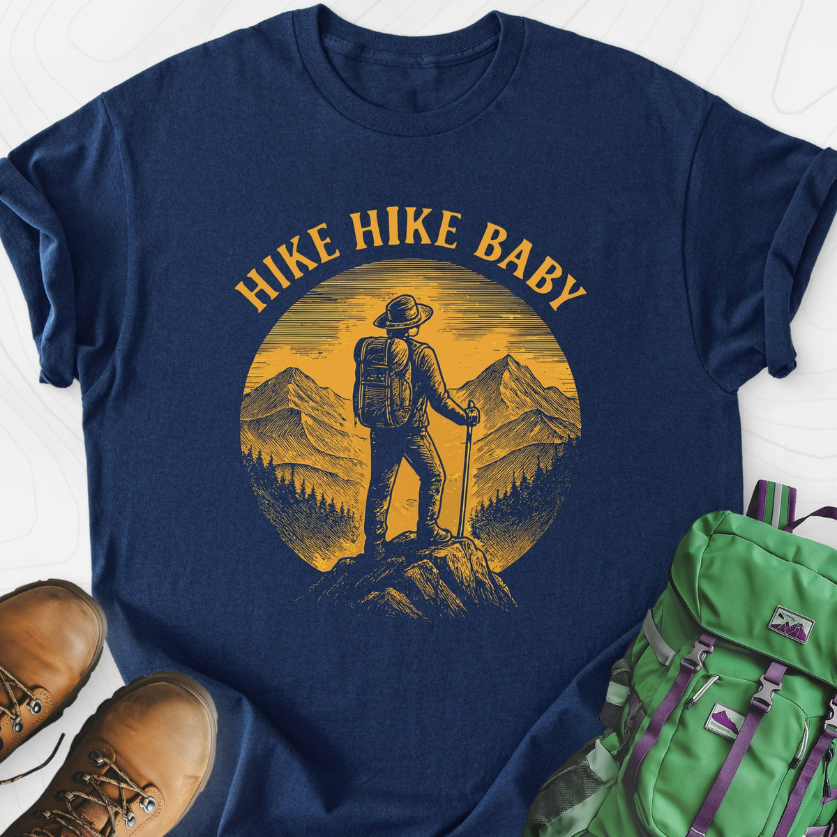Hike Hike Baby Lightweight T-Shirt Gift For Hiker