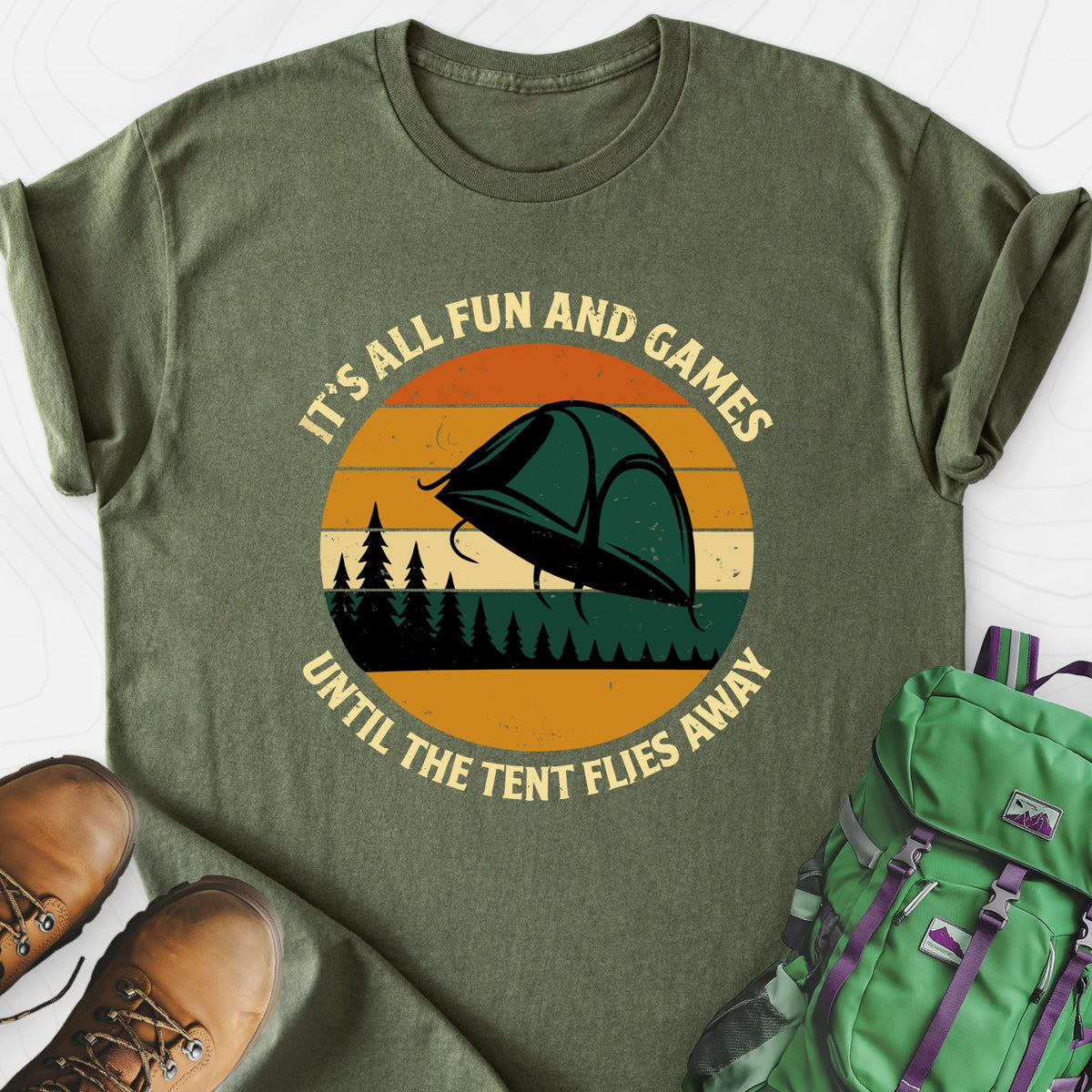 It’s All Fun and Games Lightweight T-Shirt Gift For Hiker