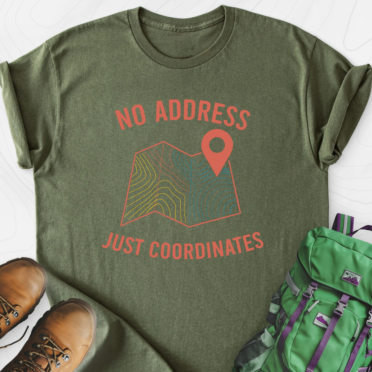 No Address Lightweight T-Shirt Gift For Hiker