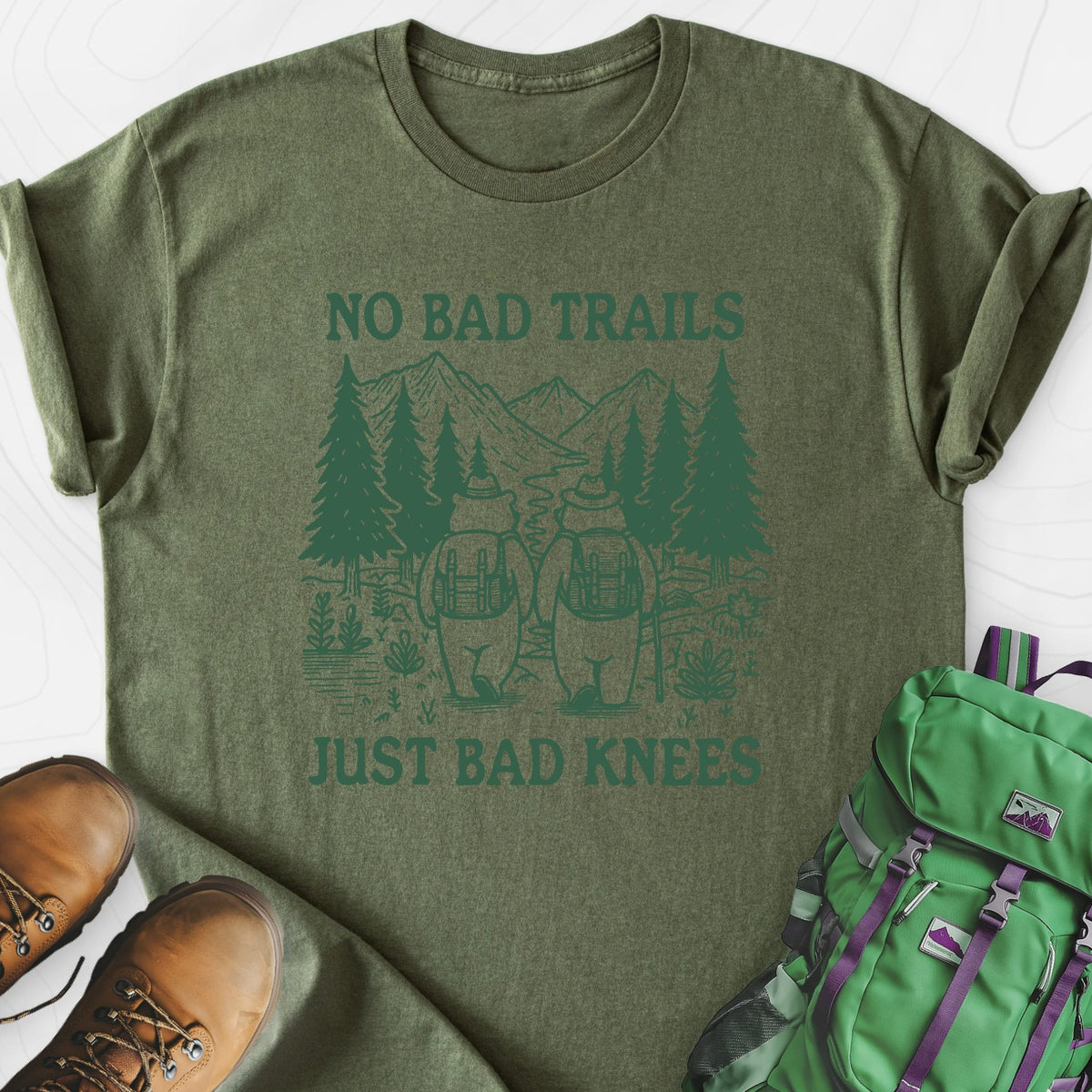 No Bad Trails Lightweight T-Shirt Gift For Hiker
