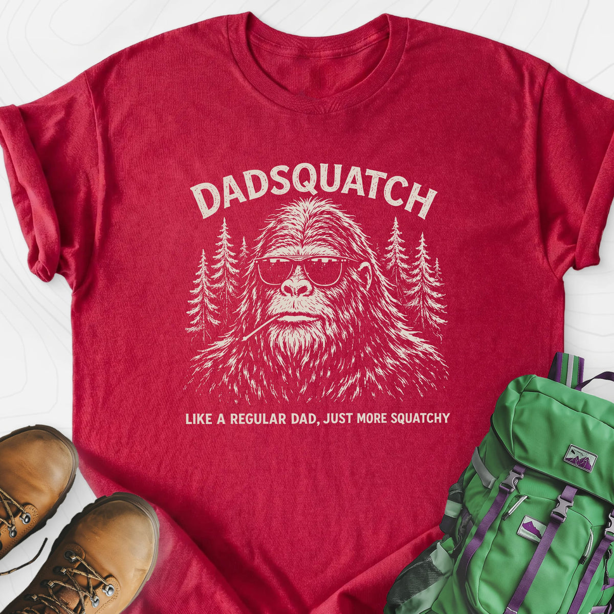 Dadsquatch Lightweight T-Shirt Gift For Hiker