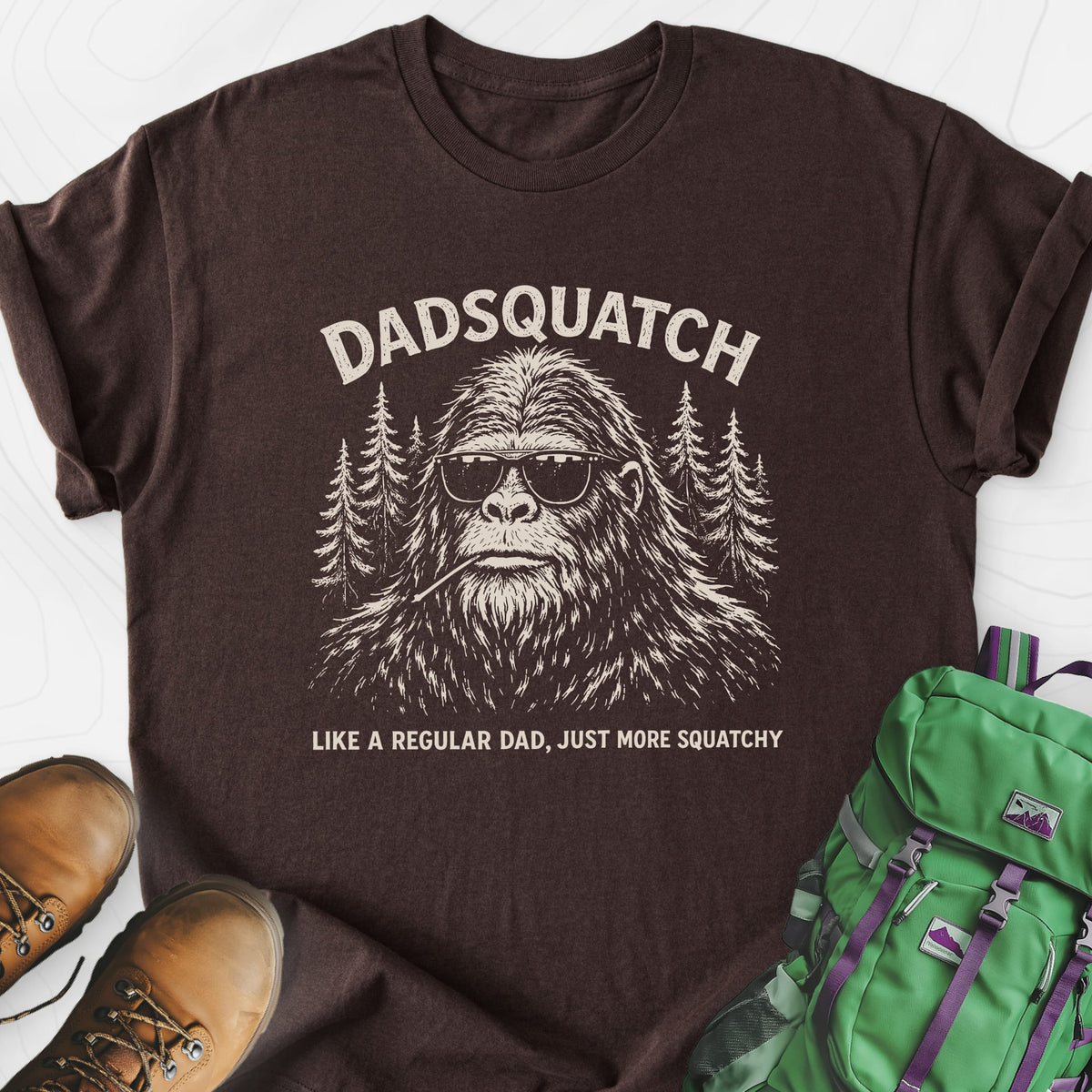 Dadsquatch Lightweight T-Shirt Gift For Hiker