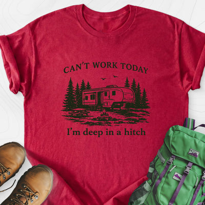 Deep In a Hitch Lightweight T-Shirt Gift For Hiker